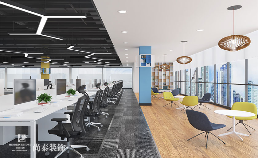 1900平游戲開發(fā)公司辦公室裝修設(shè)計(jì) | 游禧科技