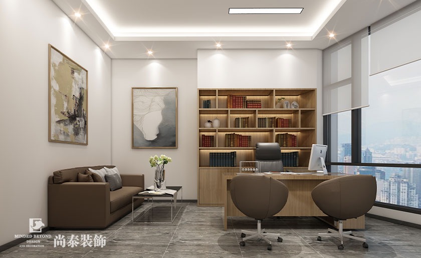 100平實(shí)業(yè)公司辦公室裝修設(shè)計(jì) | 富盛源實(shí)業(yè)