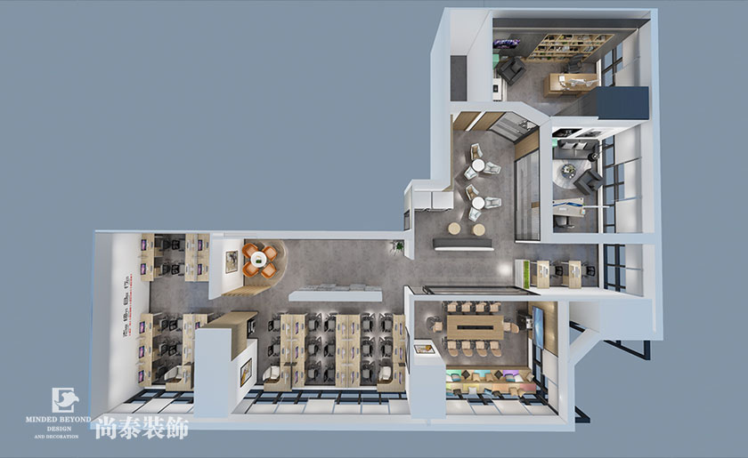 200平米貿(mào)易公司辦公室裝修設(shè)計(jì) | 寶袋貿(mào)易科技
