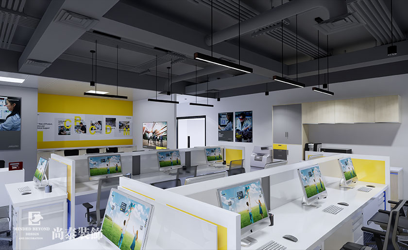 150平米測量技術(shù)公司辦公室裝修設(shè)計 | 橫河測量技術(shù)