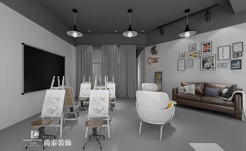 混搭風美術培訓裝修效果圖-戴伽美術學院