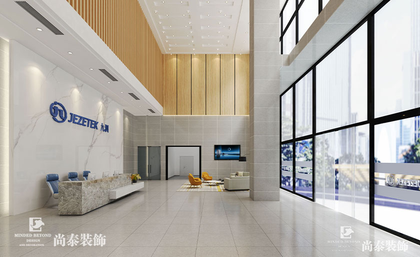 1900㎡高科技公司辦公展廳裝修設(shè)計 | 九洲電器集團