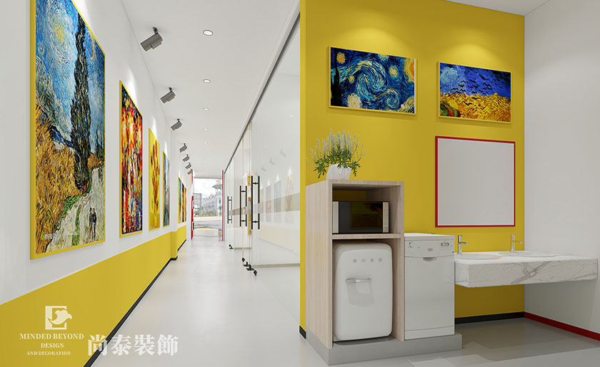 兒童繪畫培訓班裝修效果圖-松子美術