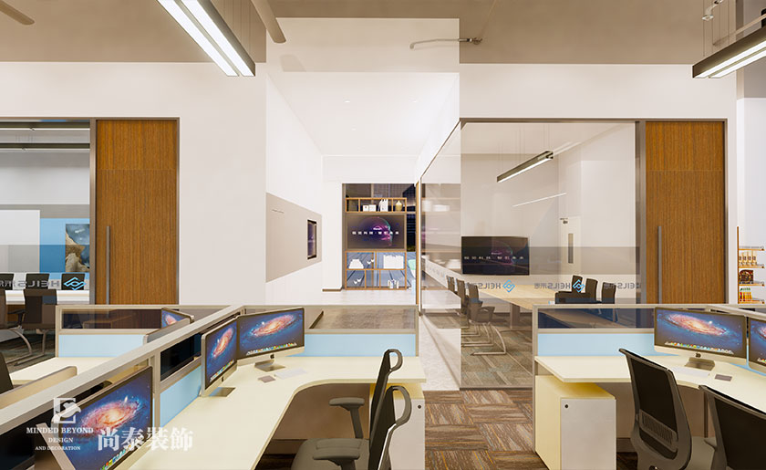 400平米人工智能科技公司辦公室設(shè)計 | 禾思科技