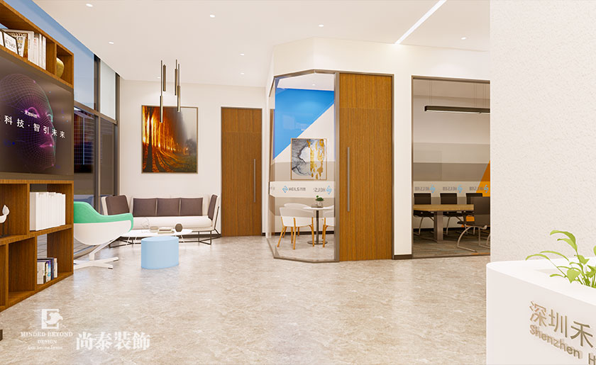 400平米人工智能科技公司辦公室設(shè)計 | 禾思科技