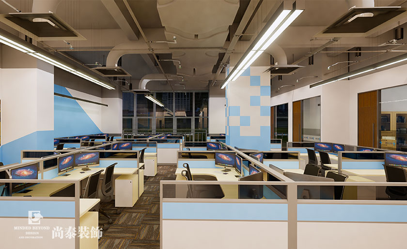 400平米人工智能科技公司辦公室設(shè)計 | 禾思科技