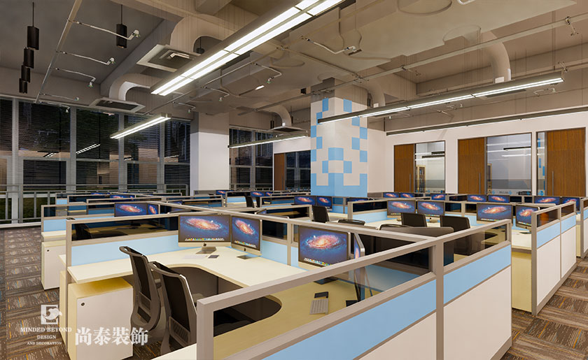 400平米人工智能科技公司辦公室設(shè)計 | 禾思科技