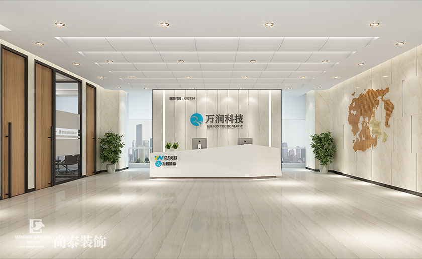 1700㎡上市LED產(chǎn)業(yè)科技公司辦公室裝修設計 | 萬潤科技