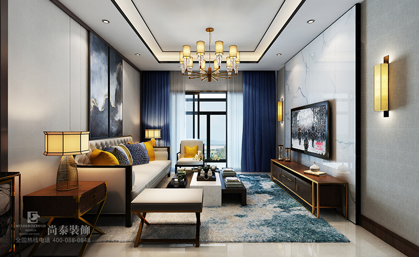 130平米中式婚房家裝設(shè)計(jì)