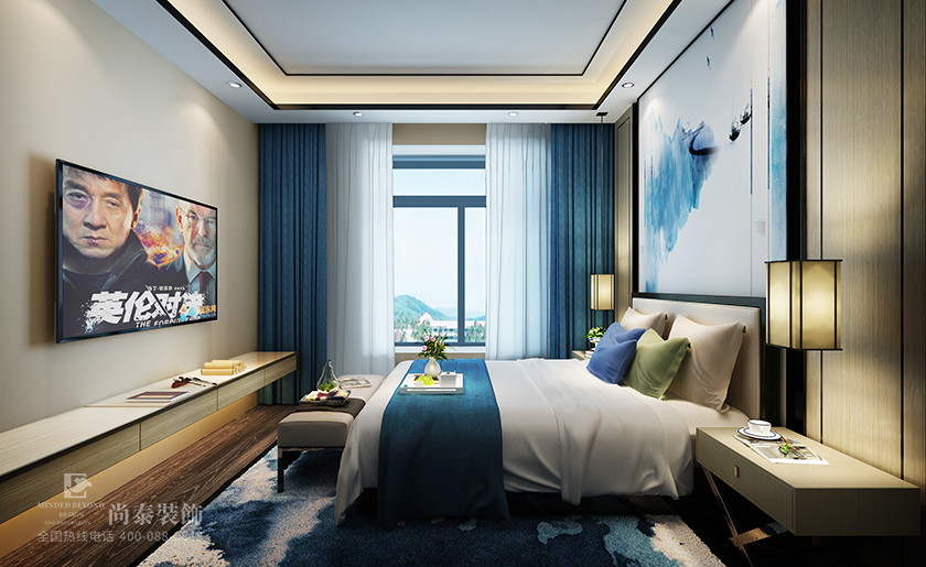 130平米中式婚房家裝設(shè)計(jì)