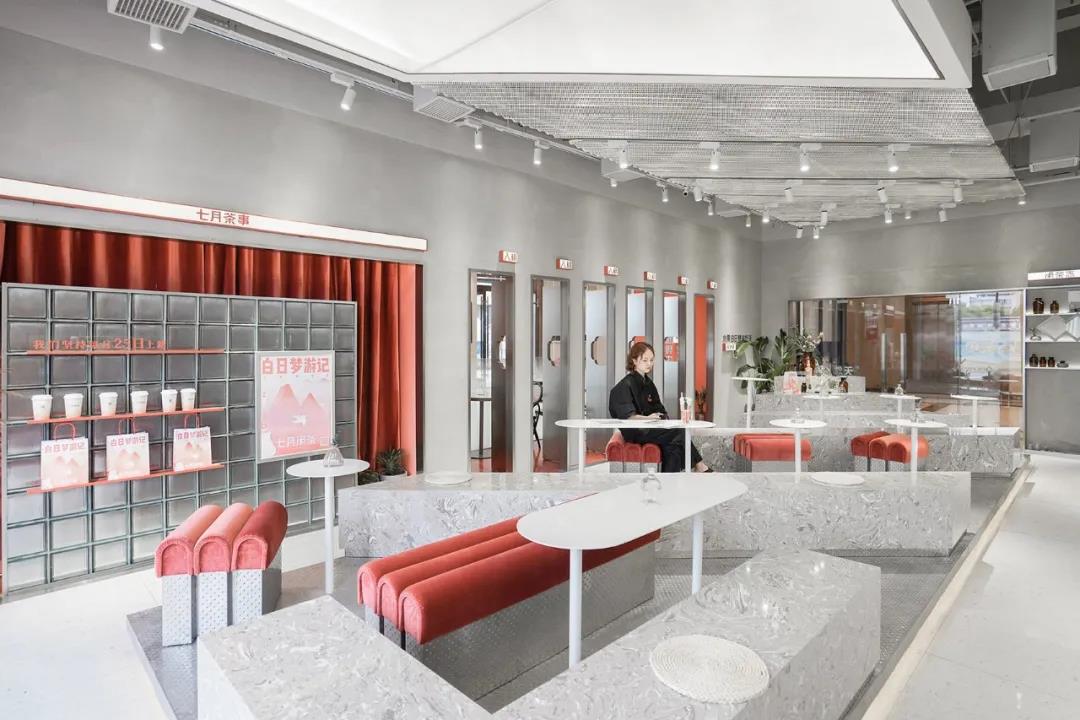 100平米奶茶店裝修效果圖 100平米奶茶店裝修效果圖