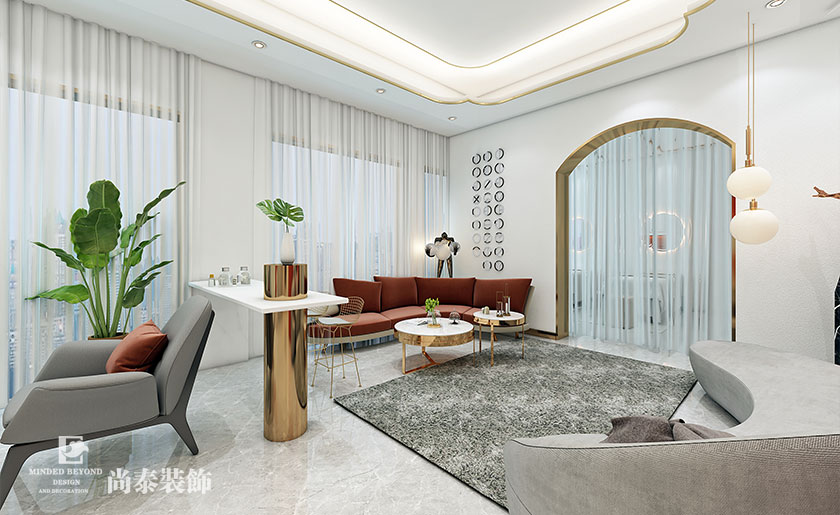 130㎡輕奢風(fēng)美容院裝修設(shè)計(jì) | 奧洛拉美業(yè)