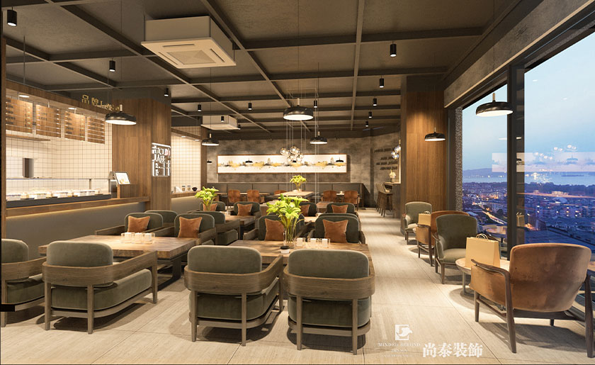 200㎡工業(yè)風(fēng)早餐店裝修設(shè)計(jì) | 蝸?？蜅? width=