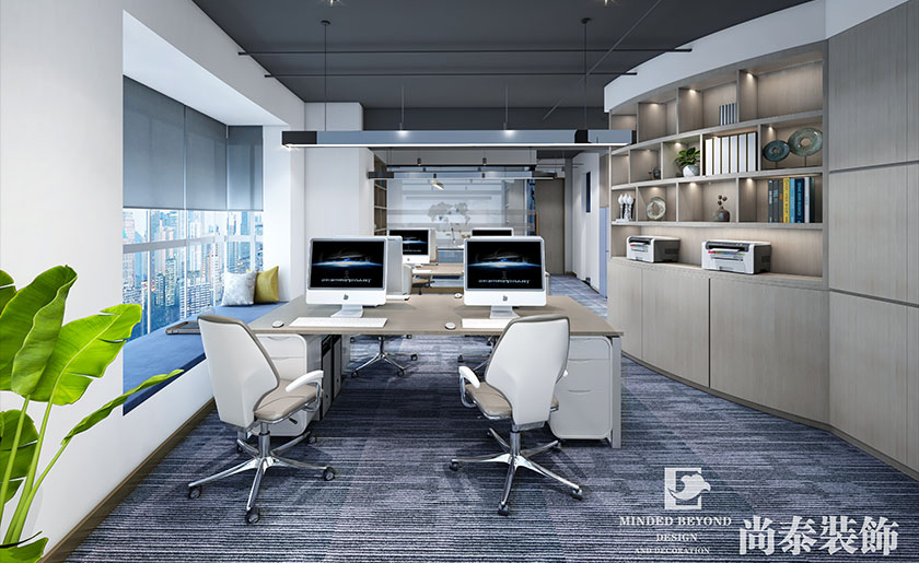 100㎡外貿(mào)電子公司辦公室裝修設(shè)計(jì) | 長源電子