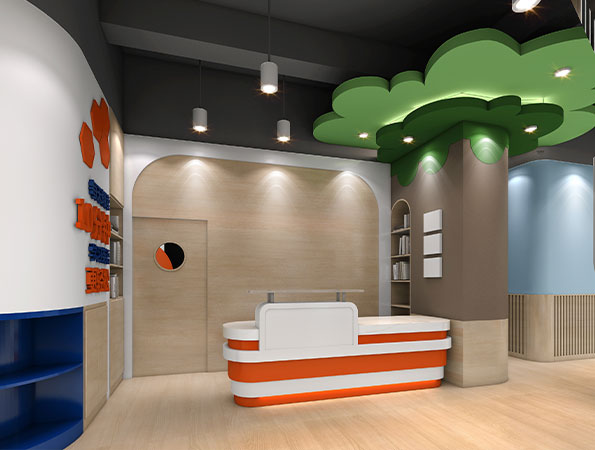 140㎡兒童英語教育空間裝修設(shè)計 | 靈格風(fēng)藍(lán)天成長計劃