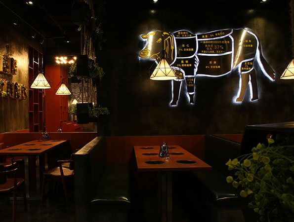 牛肉火鍋店裝修實(shí)景圖-十秒嫩牛