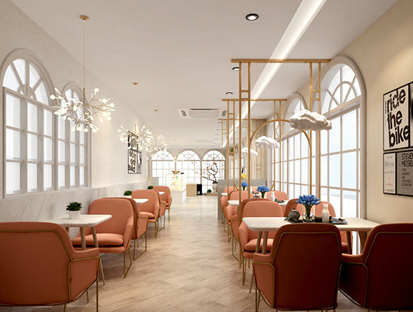 135㎡時尚風奶茶店裝修設計 | 黑鳳梨奶茶