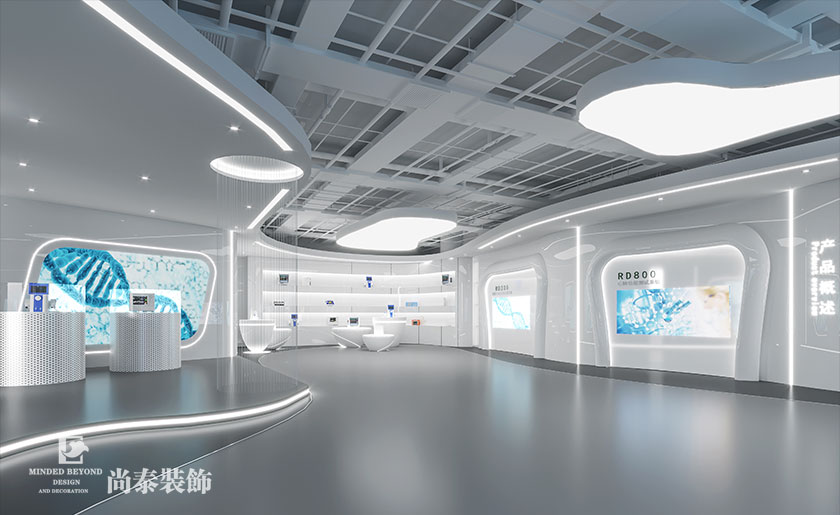 6000㎡醫(yī)療科技公司辦公室展廳裝修設(shè)計