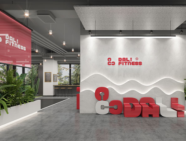 300平米現(xiàn)代工業(yè)風健身房裝修設計 | 大力健身房