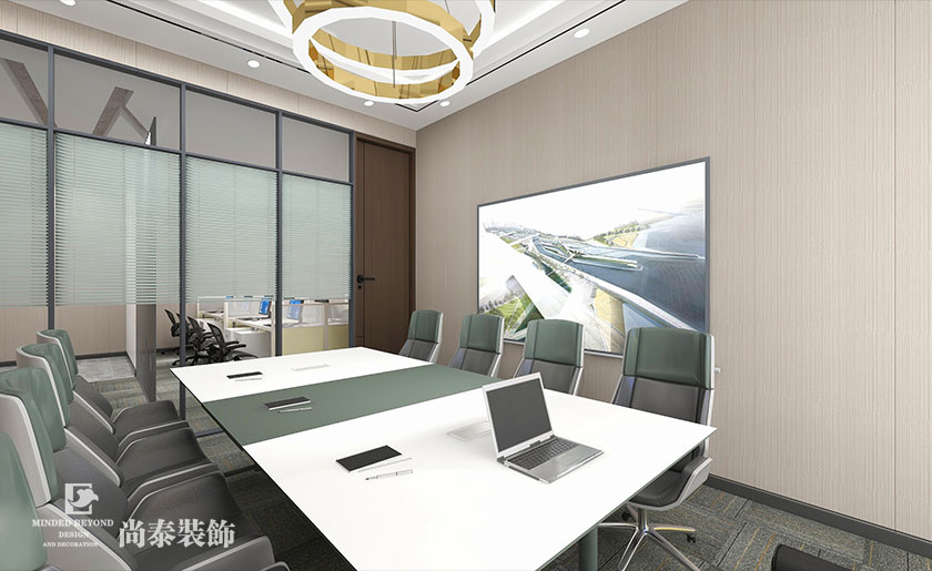 80平米科技公司辦公室裝修設計效果圖 | 彩域創(chuàng)新