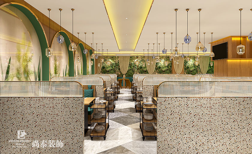 300平米深圳椰子雞餐廳裝修設計案例 | 潤清園椰子雞