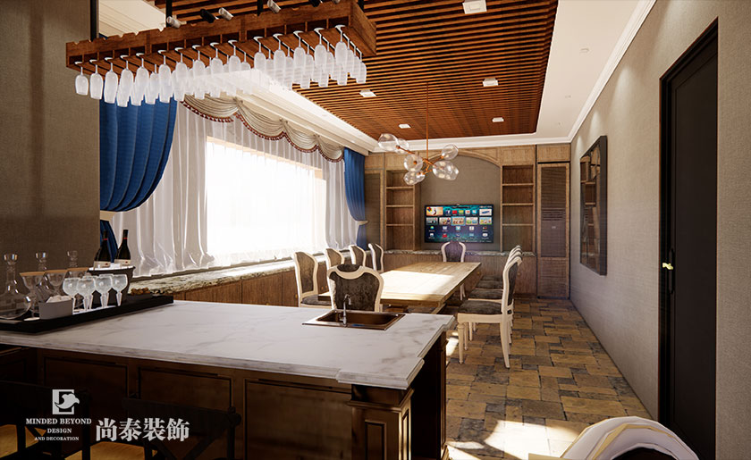 100平米美式風(fēng)格酒莊裝修設(shè)計