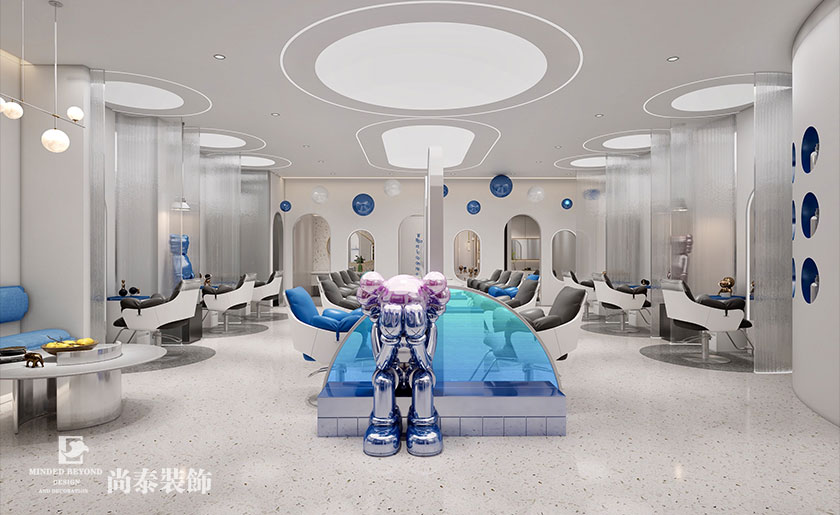 150平米現(xiàn)代網(wǎng)紅風(fēng)美發(fā)店裝修設(shè)計 | 美麗日記