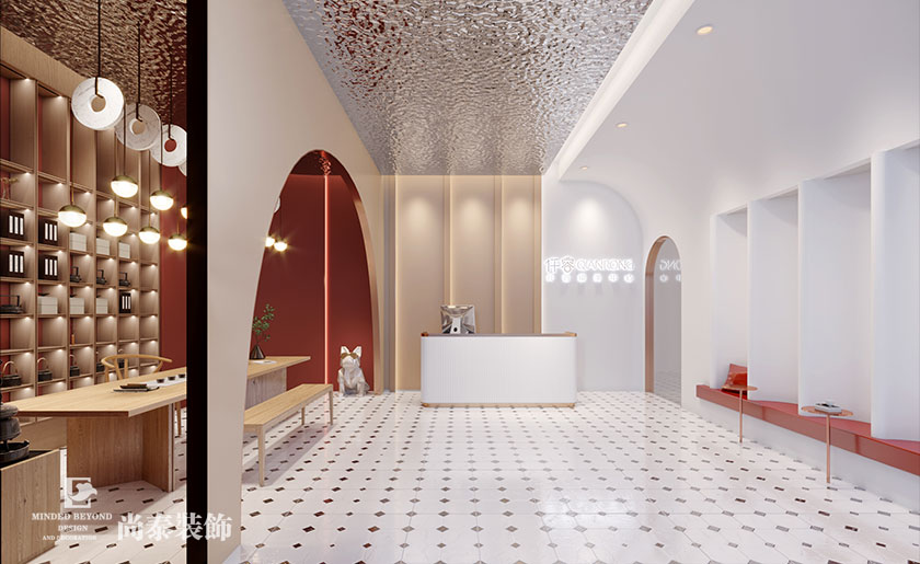 500平米輕奢美容院裝修設(shè)計(jì)效果圖 | 仟容