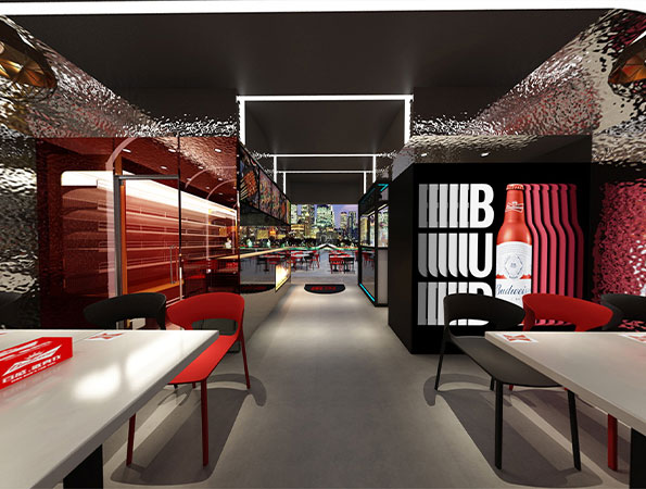 200平米燒烤啤酒主題餐廳裝修設(shè)計 | 龍巢