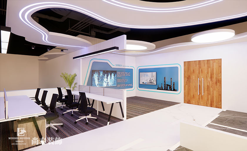 深圳600㎡機(jī)器人公司辦公室裝修效果圖 | 樂(lè)純動(dòng)力