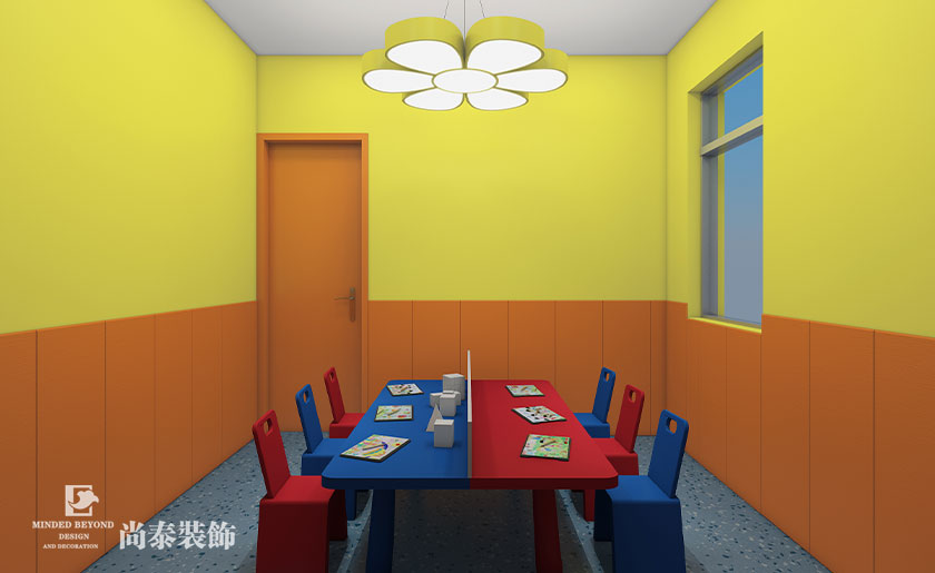 深圳教育空間設計-100平米少兒美術教育 | 七彩魚