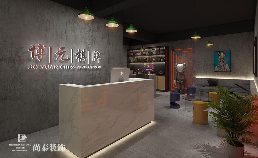 深圳桌游店裝修設(shè)計(jì)案例-200平米桌游棋牌店 | 博元棋牌