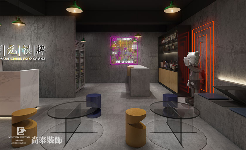 深圳桌游店裝修設(shè)計(jì)案例-200平米桌游棋牌店 | 博元棋牌