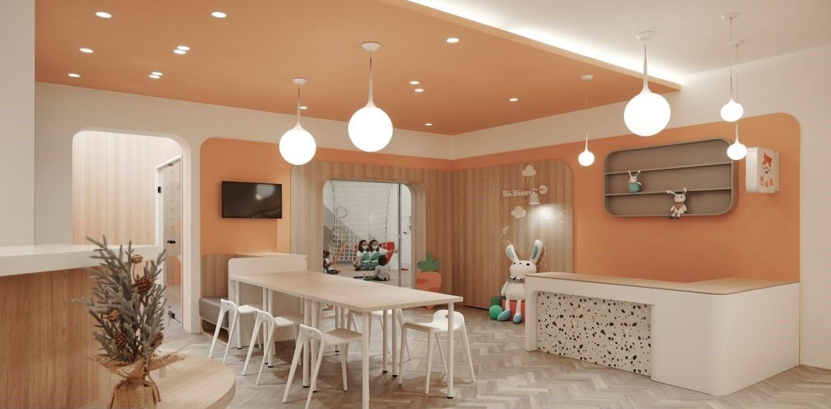 培訓(xùn)機(jī)構(gòu)裝修:設(shè)計(jì) X 童趣 X 美學(xué)，明亮溫馨的北歐風(fēng)親子共學(xué)空間，太好玩了 !