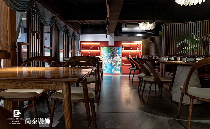 500平米私房菜深圳中餐廳裝修實(shí)景案例 | 蟹詠蝦海