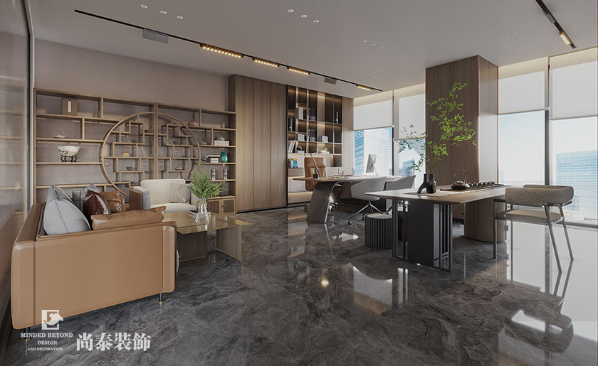 東莞產(chǎn)業(yè)園300平米智慧科技公司辦公室裝修設(shè)計