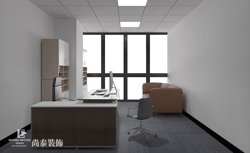 1000平米新能源上市公司辦公室裝修設計案例