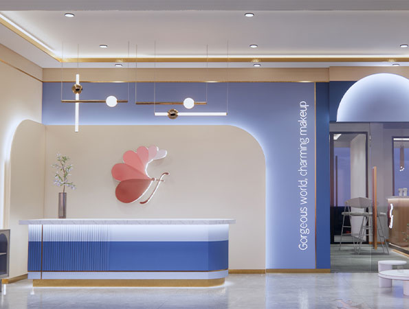 120平米美容美業(yè)教育培訓(xùn)機(jī)構(gòu)門(mén)店裝修設(shè)計(jì)