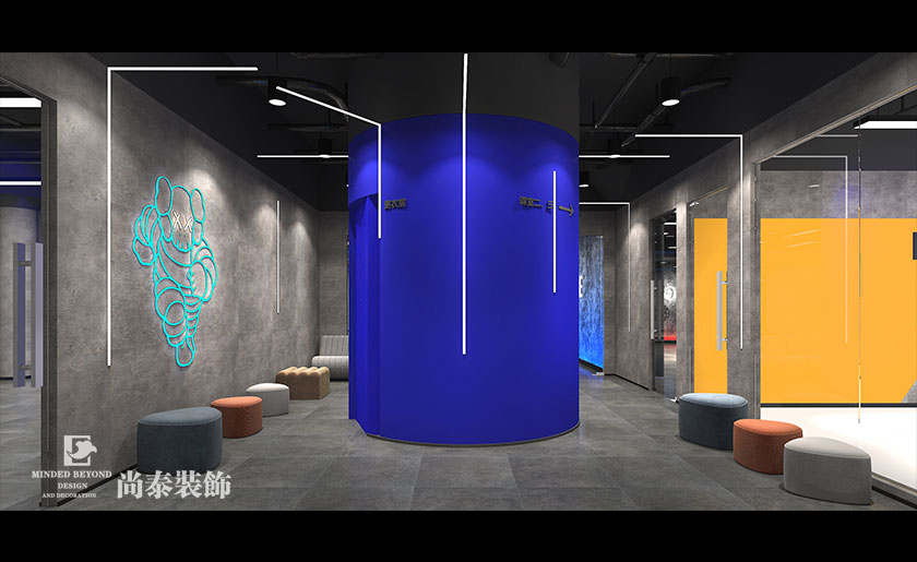 深圳龍崗500平米工業(yè)風舞蹈室舞蹈培訓機構裝修設計效果圖