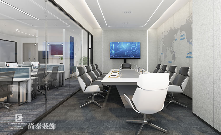 辦公室裝飾設(shè)計(jì):深圳寶安前海人壽金融中心220平米電氣公司寫(xiě)字樓裝修