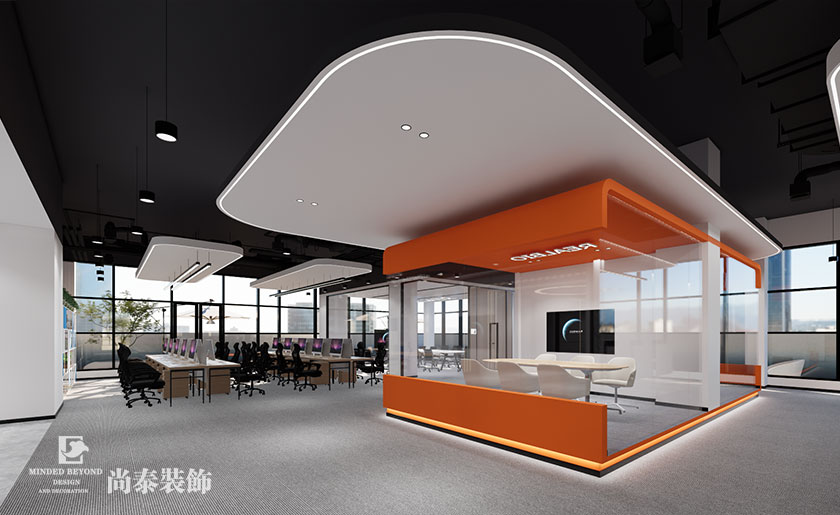 深圳坪山深福保科技生態(tài)園大型生物醫(yī)療公司4600平米辦公樓辦公室設計