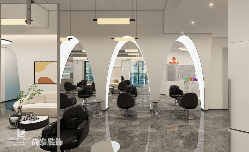 深圳羅湖230平米美發(fā)店理發(fā)店店面裝修設(shè)計效果圖