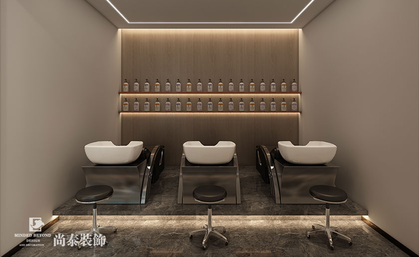 深圳羅湖230平米美發(fā)店理發(fā)店店面裝修設(shè)計效果圖