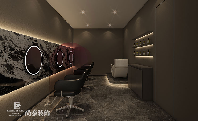 深圳羅湖230平米美發(fā)店理發(fā)店店面裝修設(shè)計效果圖