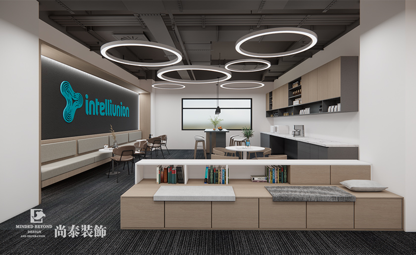 深圳寶安1400平米大型制造科技公司寫字樓辦公室裝修設(shè)計