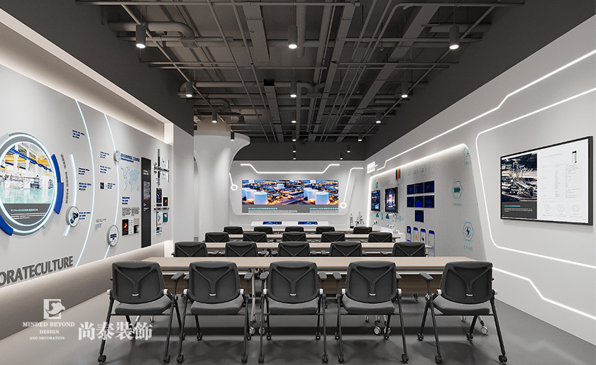 深圳寶安1400平米大型制造科技公司寫字樓辦公室裝修設(shè)計