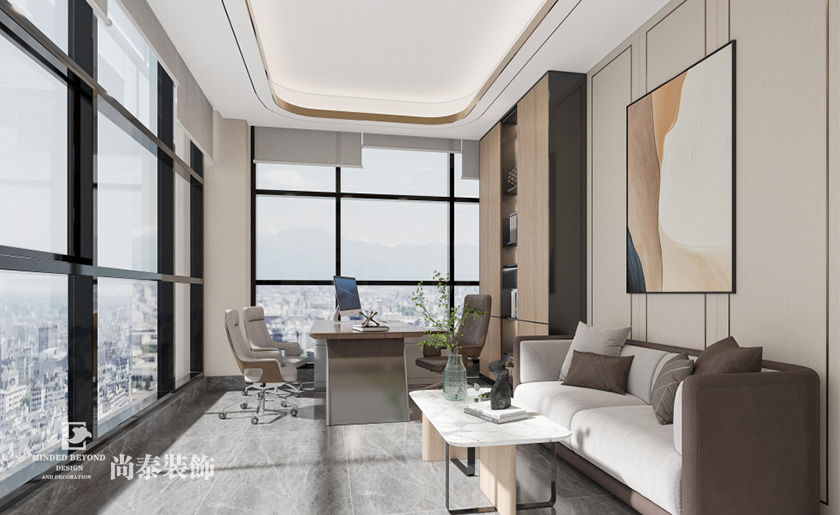 廠房辦公室設(shè)計:1400平米激光設(shè)備公司東莞辦公樓廠房辦公室裝修