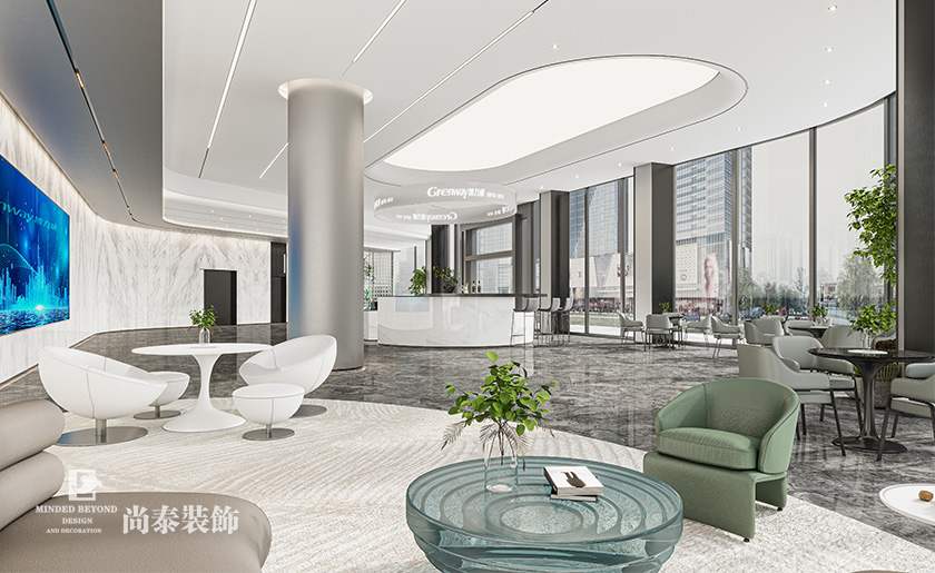 辦公樓裝修:東莞11000平米大型上市公司總部大廈辦公室設(shè)計裝修