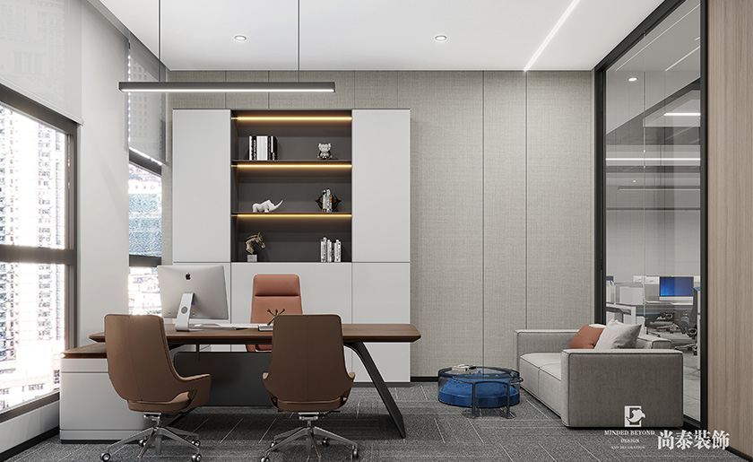 深圳公司裝修:350平米光明招商局科技園醫(yī)療科技公司辦公室和車間設(shè)計(jì)裝修