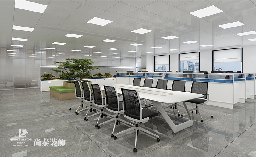 深圳光明盛薈紅星創(chuàng)智廣場(chǎng)900平米電子公司寫(xiě)字樓辦公室裝修設(shè)計(jì)案例